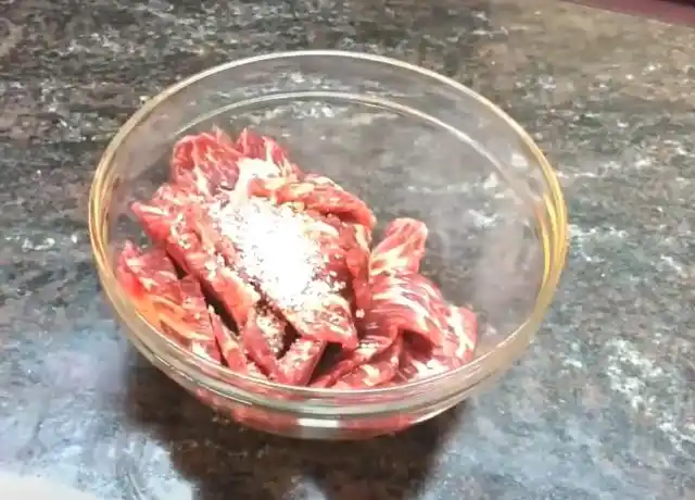 Marinate the beef