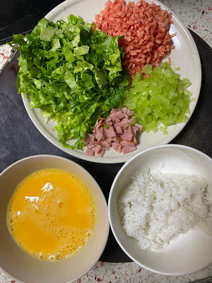 Vegetable and egg fried rice